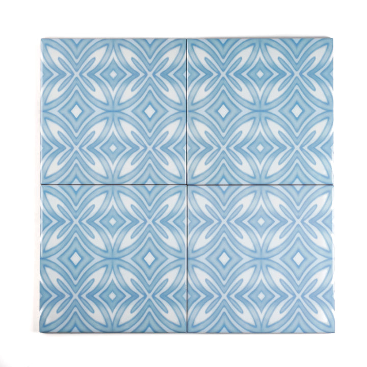 Soft Grey Blue Star tiles