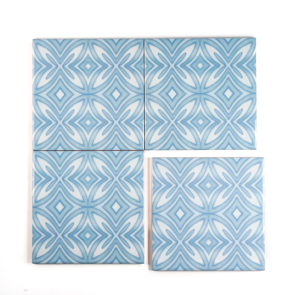 Soft Grey Blue Star tiles