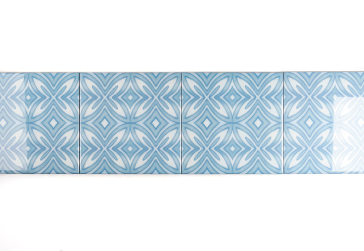 Soft Grey Blue Star tiles