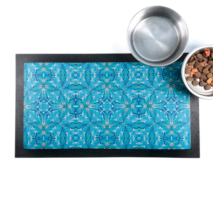 William Morris Blue Pet Food Placemat