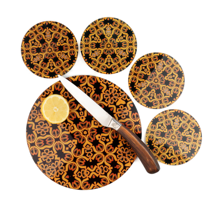 Black &amp; Gold Cocktail Prep Board