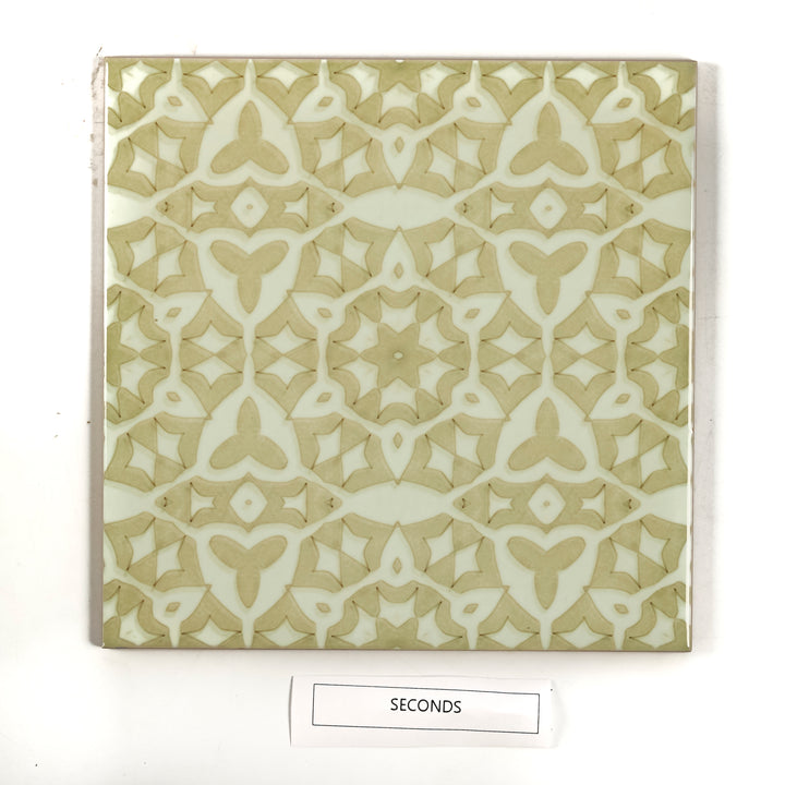 SALE SECONDS : Cream Stonework Tiles   4x 15.2cm tiles