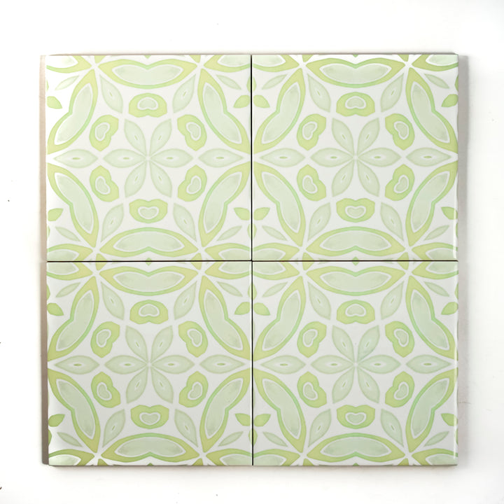 SALE SET - 4x 15cm Apple Tree (large scale) - Pale Green Tiles