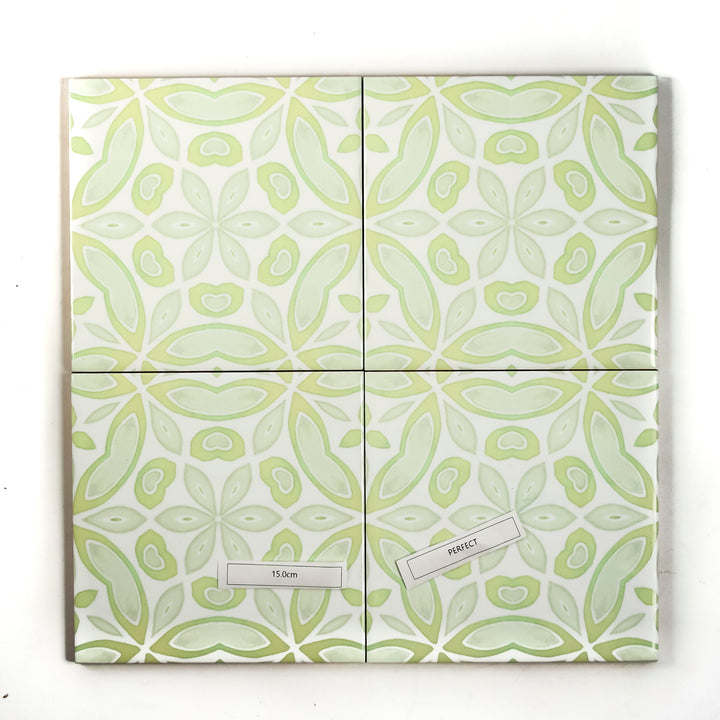 SALE SET - 4x 15cm Apple Tree (large scale) - Pale Green Tiles