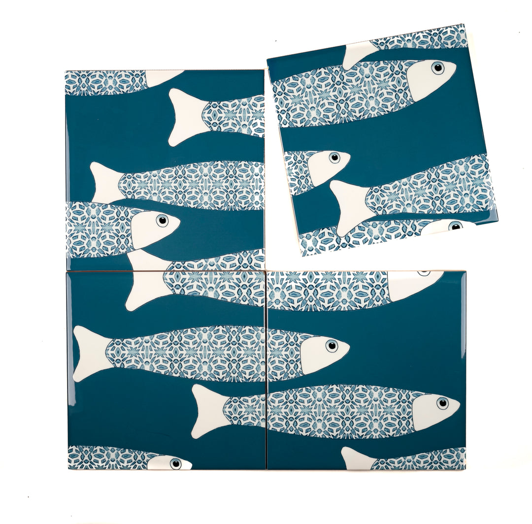 Ocean Shoal tile - Large Scale - Teal