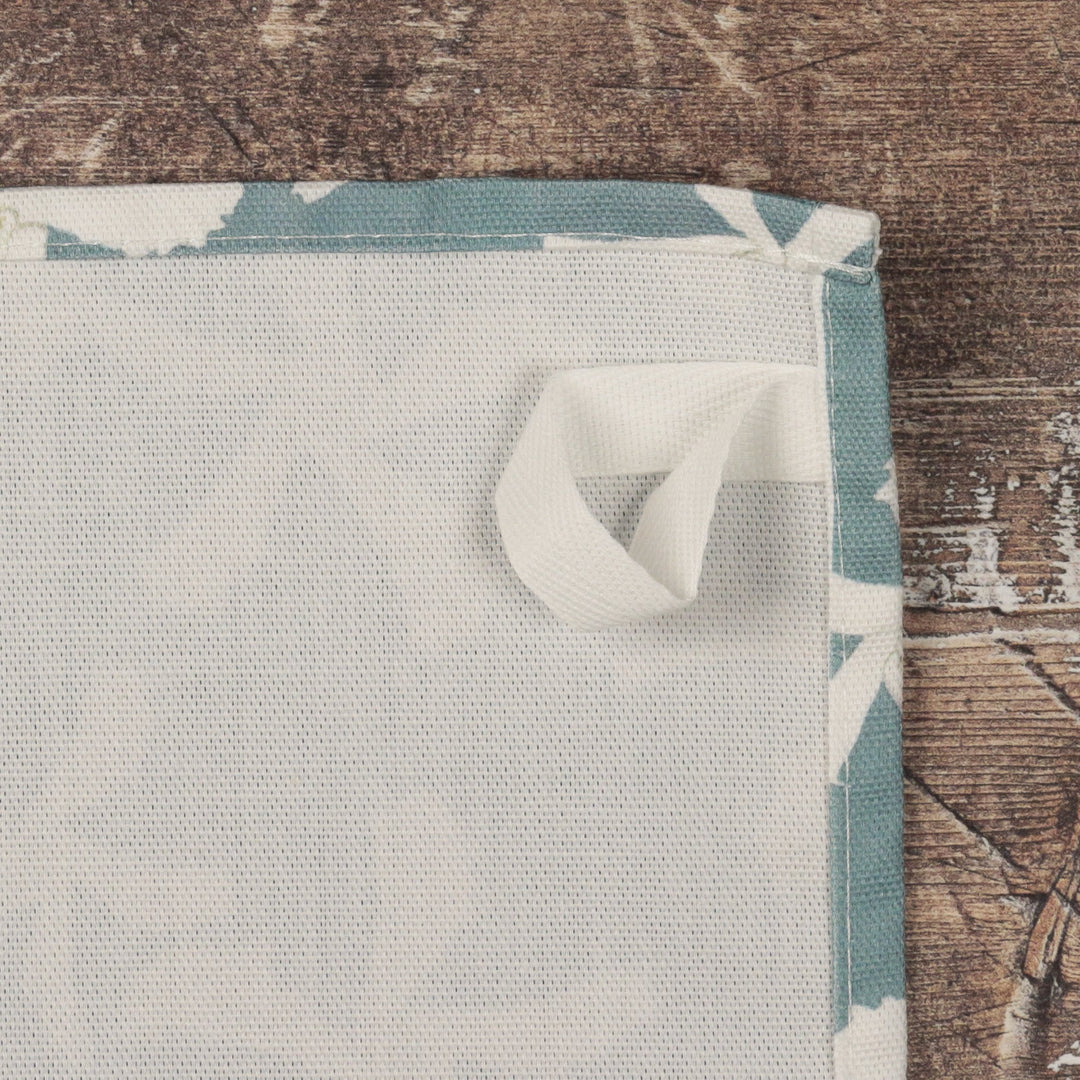 Sale | Jasmine Flowers tea towel - Aqua - 100% Cotton