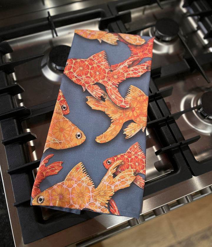 Sale | Goldfish tea towel - 100% Cotton