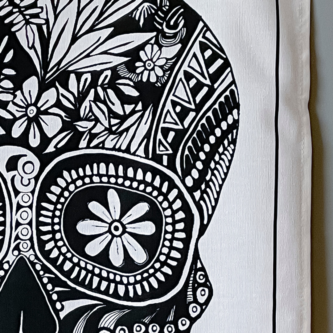 Sale | Day of the Dead / Illustrated Skull tea towel - 100% Cotton