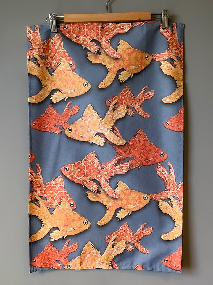 Sale | Goldfish tea towel - 100% Cotton