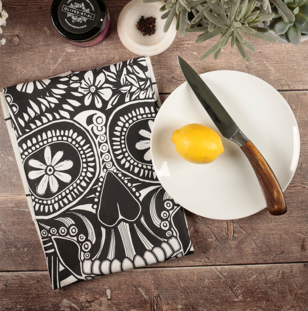 Sale | Day of the Dead / Illustrated Skull tea towel - 100% Cotton