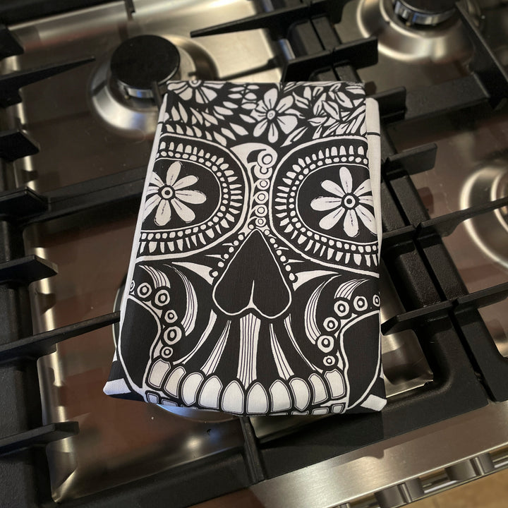 Sale | Day of the Dead / Illustrated Skull tea towel - 100% Cotton
