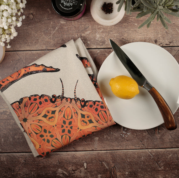 Waving Crab tea towel - 100% Cotton