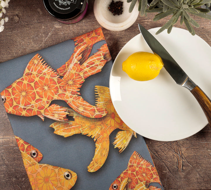Sale | Goldfish tea towel - 100% Cotton