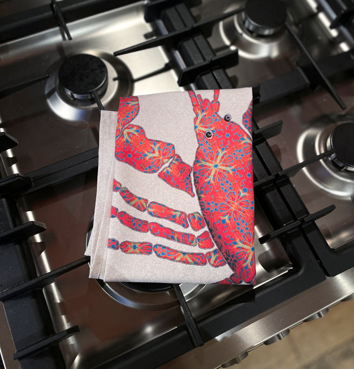 SALE - Lobster tea towel - 100% Cotton