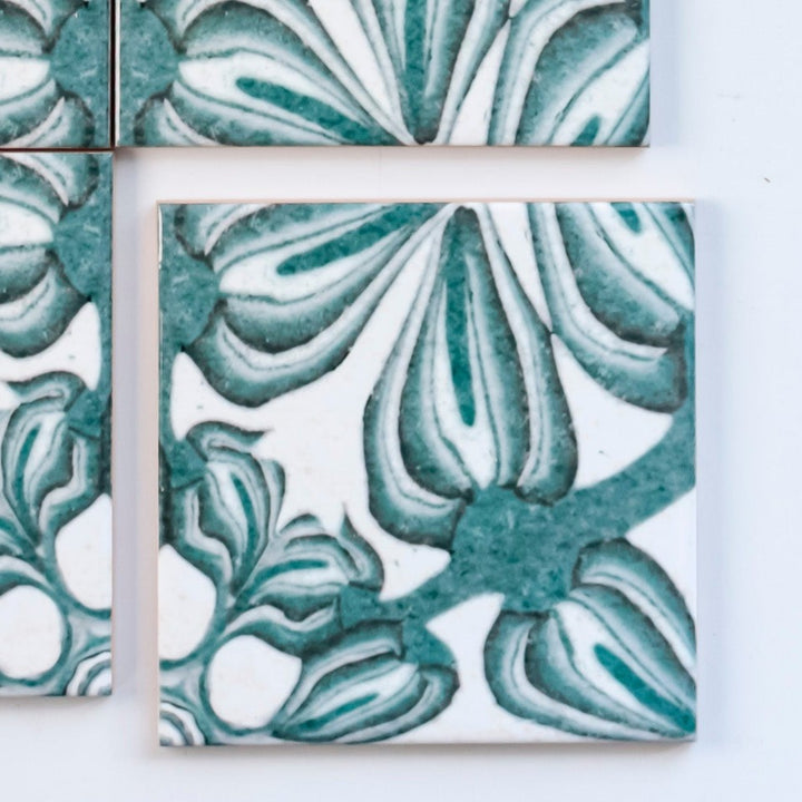 SALE : Tradescantia Tiles - Set of 7x 10.8cm