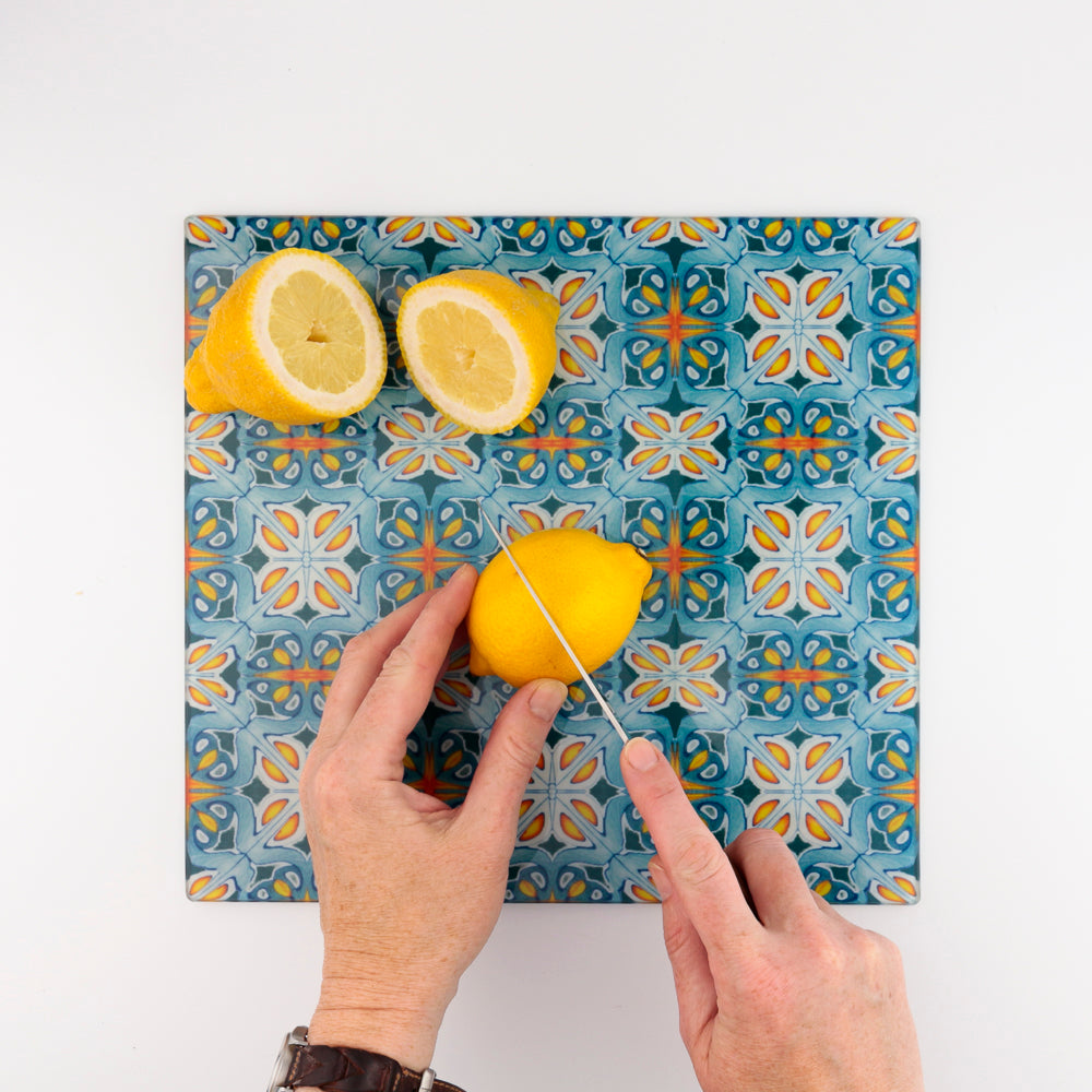 Alhambra blue orange trivet