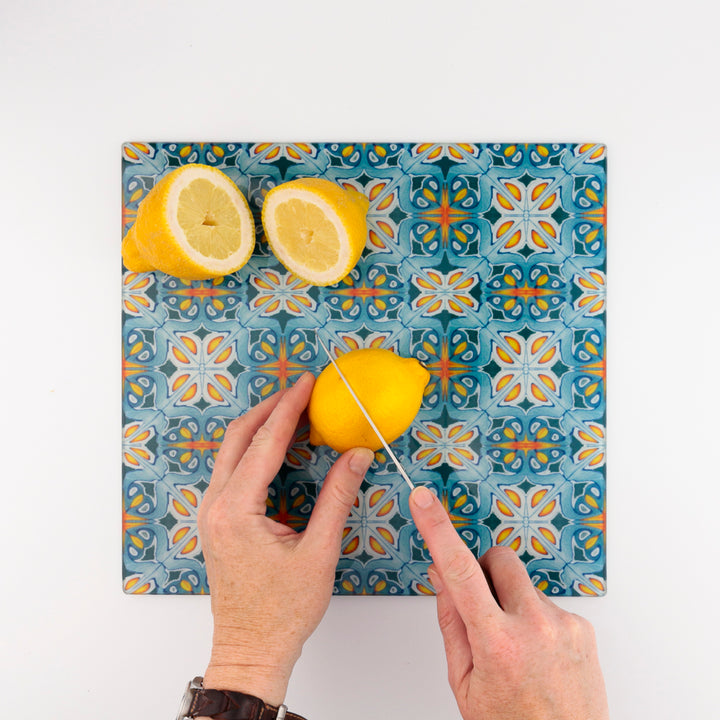Alhambra blue orange trivet