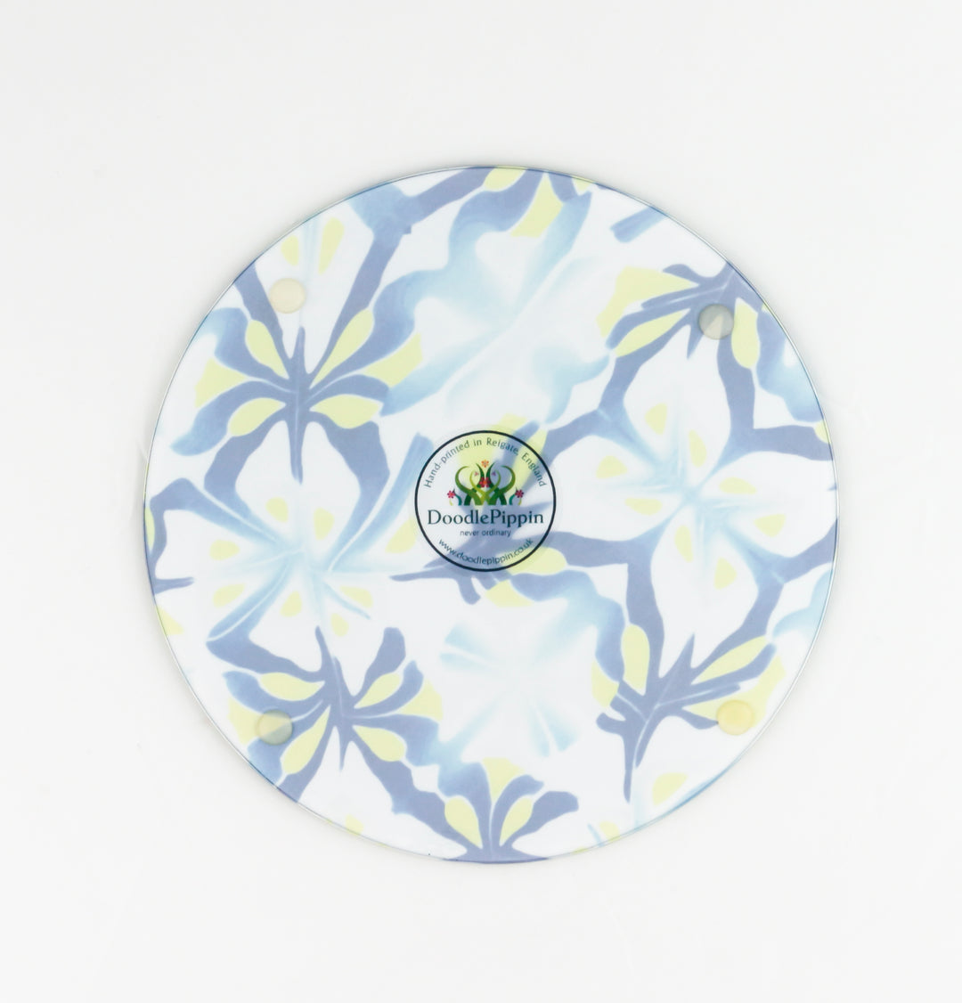 Navy Blue Yellow modern abstract chopping board - Large