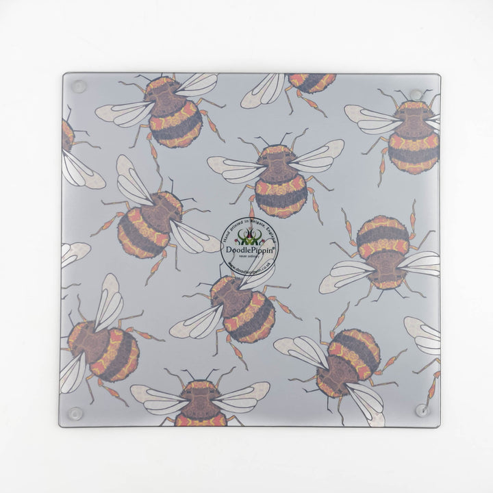 Red Gold Bumble Bees Worktop Protector