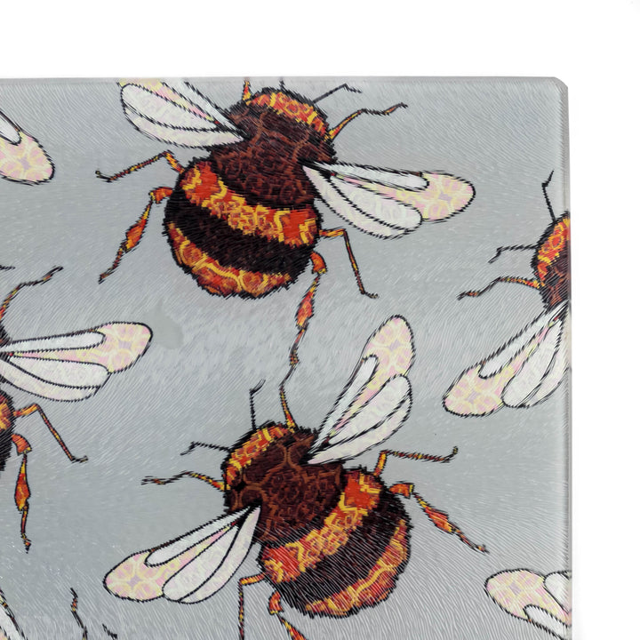 Red Gold Bumble Bees Worktop Protector