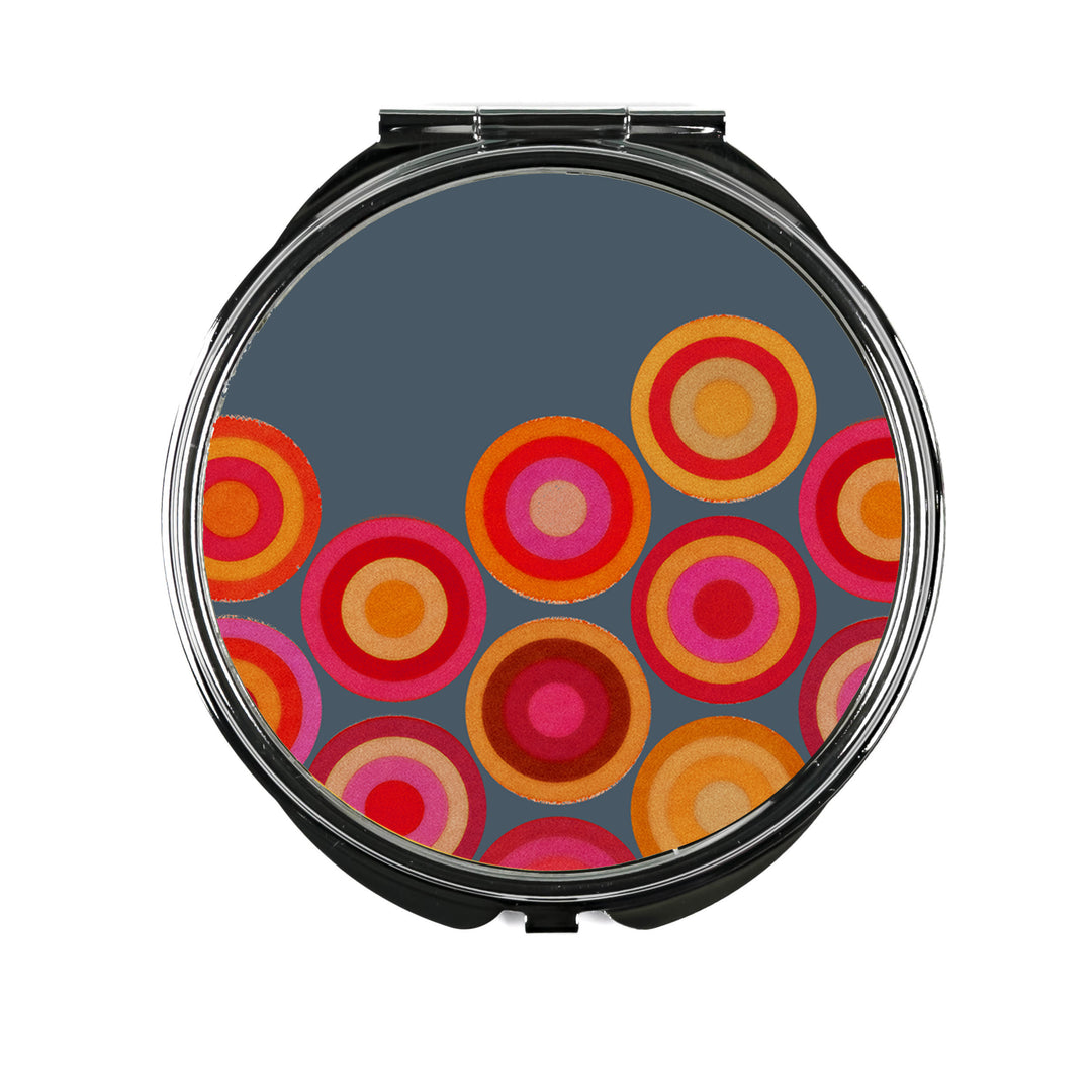 Volcanic Circles Compact Folding Mirror and Lens Cloth
